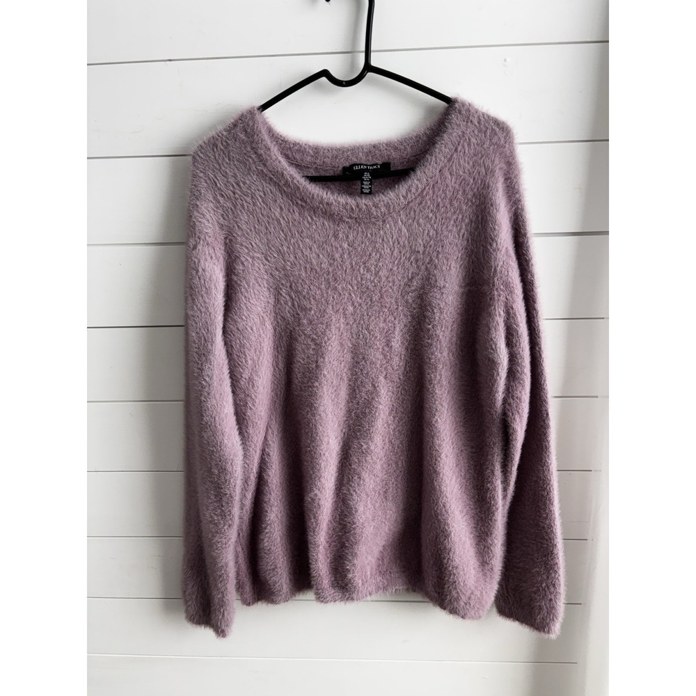 Ellen Tracy Sweater Fuzzy Size XL Womens‎ Pink 0245